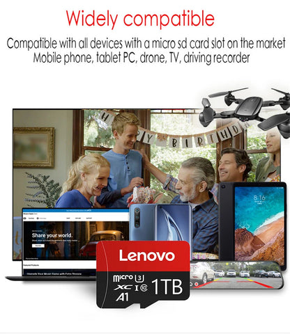 Lenovo High Speed Memory Card 1TB Cartao De Memoria 512GB Micro SD Card 256GB Class 10 TF Flash Card For Phone Tablet UAV NEW