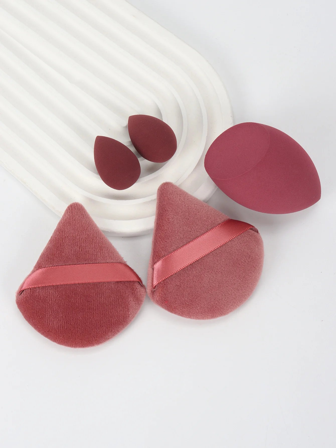 5Pcs Professional Makeup Sponge Set - Soft, Gentle, Multi-Purpose Tools for Perfect Foundation, Powder, and Blush Application