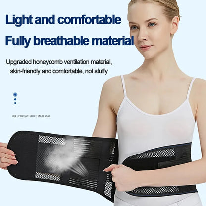 Adjustable Compression Back Support Waist Belt, Breathable Lumbar Brace for Sedentary Office, Handling Labor & Strength Training