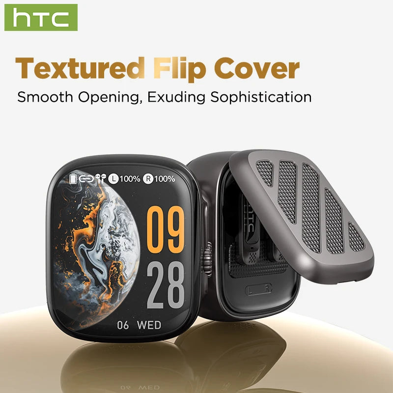 HTC NE72 TWS Open-Ear AI Translator Earbuds 135+ Languages Real-Time Translation Bluetooth 6.0 Wireless Headphones