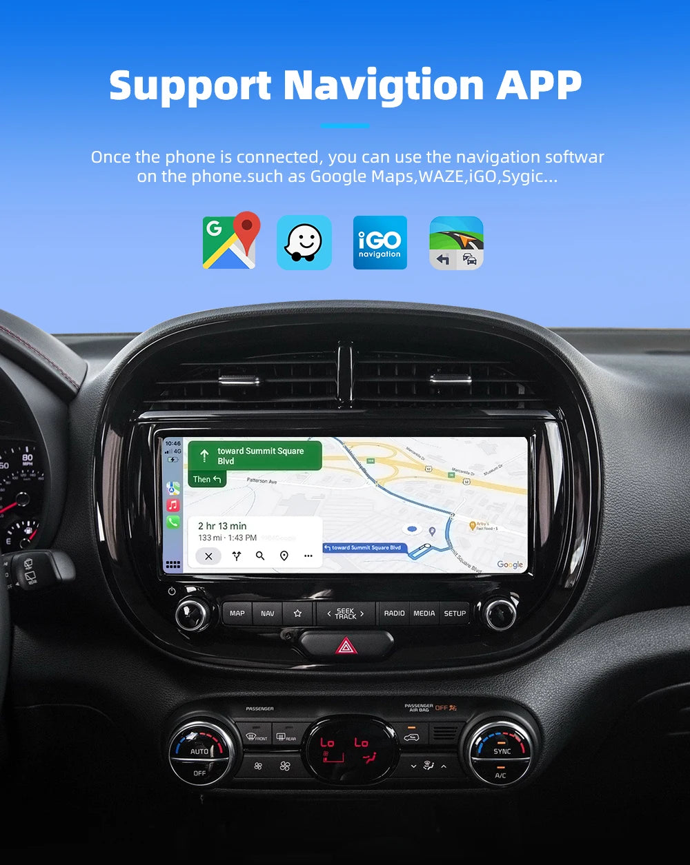 2 in 1 Wired to Wireless Car CarPlay Adapter Android Auto AI Box Plug & Used for OEM Wired CarPlay AA Navigation System
