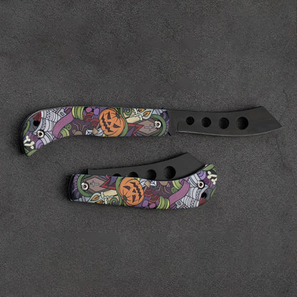 Pocket Portable Mini Folding Knife Stainless Steel Self-defense EDC Multi-purpose Camping Camp tools Halloween style