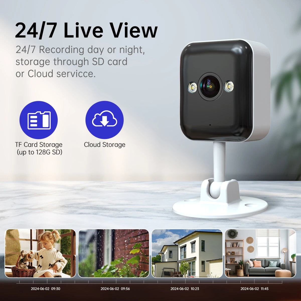 TYRVE 1080P Wifi IP Camera Outdoor CCTV Surveillance Camera 5x Digital Zoom Color Night Mini Security Camera Home Baby Monitor