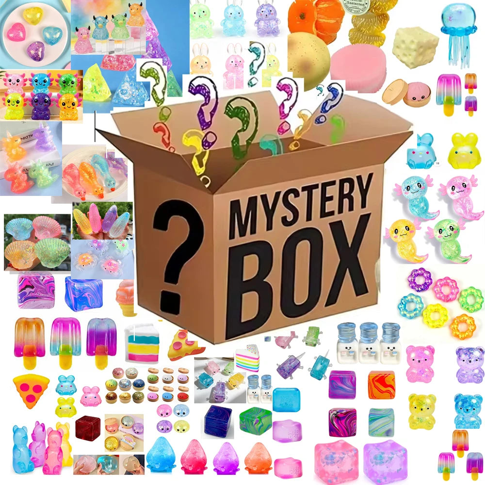 100+ Mystery Fidget Toy Blind Box ,Simulated Food,Antistress Foot Squishy Toy, Squeeze Toy, Mochi Squishy, Stress Reliever Toys
