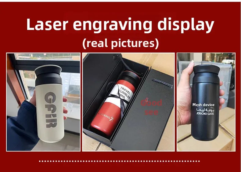 Portable Japanese Style 304 Stainless Steel Insulated Coffee Cup Spray Painted Element Cup Student Gift Car Use Thermos Mug