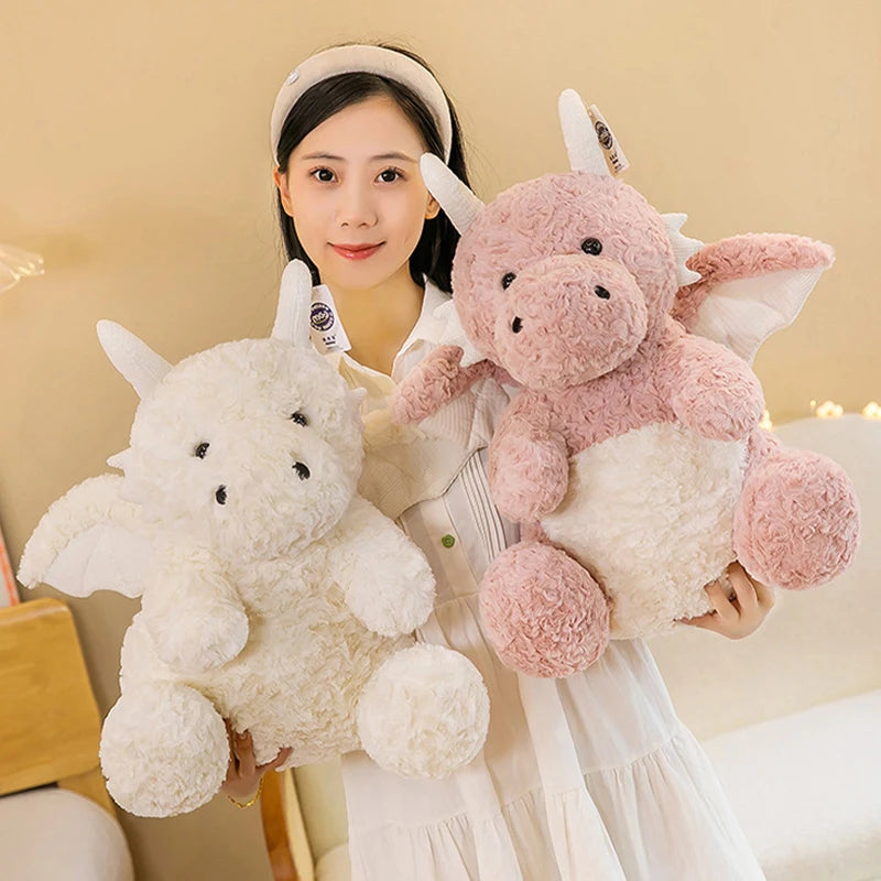 22-60CM Cute Pterodactyl Flying Dragon Doll Dinosaur with Wings Plush Toy Bed Pillow Sleeping Companion Soothing Gift for Kid