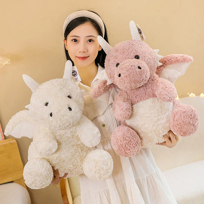 22-60CM Cute Pterodactyl Flying Dragon Doll Dinosaur with Wings Plush Toy Bed Pillow Sleeping Companion Soothing Gift for Kid