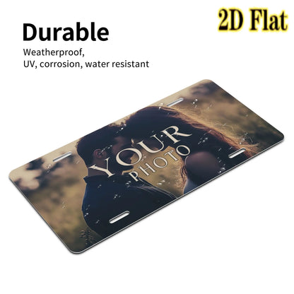 Personalized License Plate Holder, 126in, with Custom Photo Design - a Stylish Car Accessory for Pet Lovers and Car Enthusiasts
