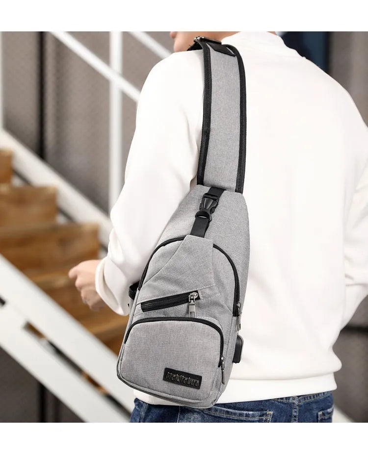 Chest Bag Men's One Shoulder Crossbody Bag Large Capacity Outdoor Sports Leisure Fashion Small Shoulder Bag Backpack Men's