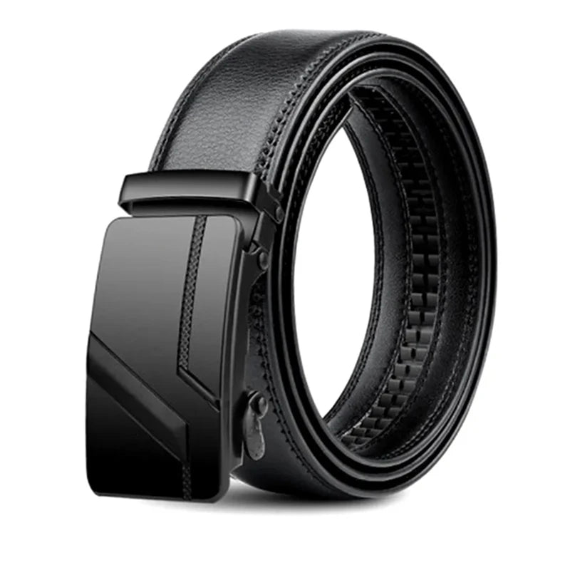 New Men's Belt PU Leather Belt Business High Quality Fashion Male Belt Automatic Buckle Belt for Popular