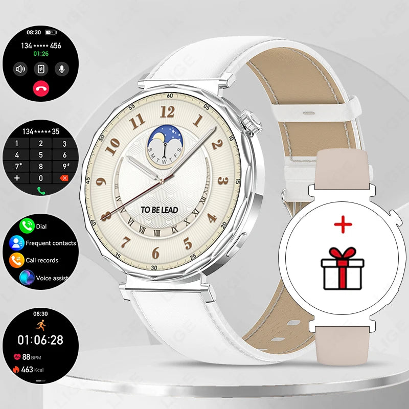 LIGE 2025 Smart Watch Women Full Circle Touch Screen Bluetooth Call Men Smartwatch Waterproof Sport Activity Fitness Watch Women