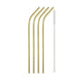 5/10Pcs Reusable Drinking Straw 304 Stainless Steel Straws Straight Bent Metal Straw with Cleaner Brush Pouch Wholesale
