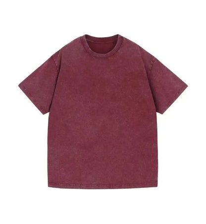 Custom Your LOGO Hip Hop Streetwear Men 100% Cotton T-shirts Oversized Washed Top Tee Unisex Summer Retro Brand Personalized