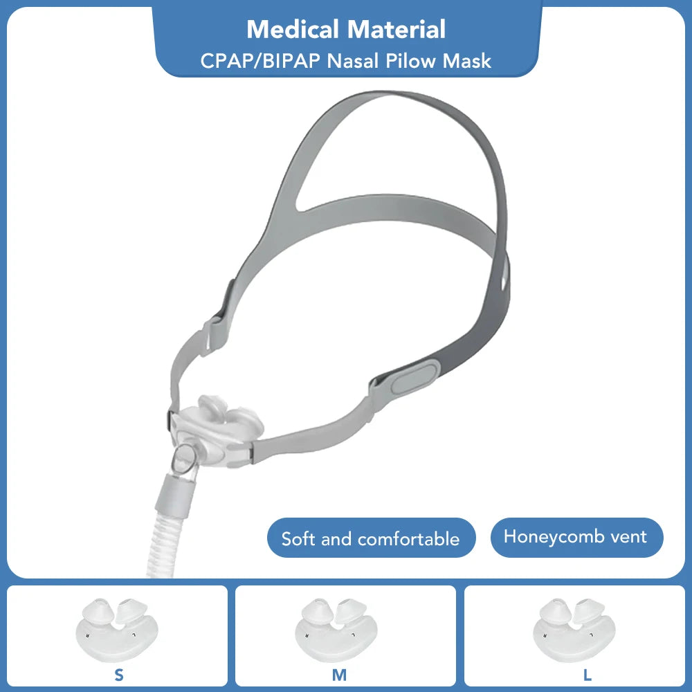Resoxy Cpap Nasal Pillows Mask exchange Resmed Airfit P10 Sleep Apnea Nose Mask For Cpap&Bipap With S/M/L 3 Sizes Silicone