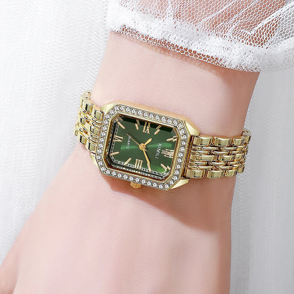 Luxury Rhinestone Women Watches Fashion Rectangle Bracelet Quartz Wristwatch for Girls Clock Reloj Mujer