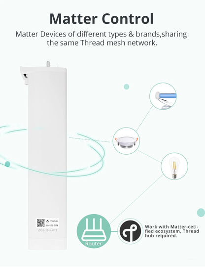 Zemismart Matter Over Thread Smart Curtain Motor Google Home App Samrtthings App Control Automatic Curtain System