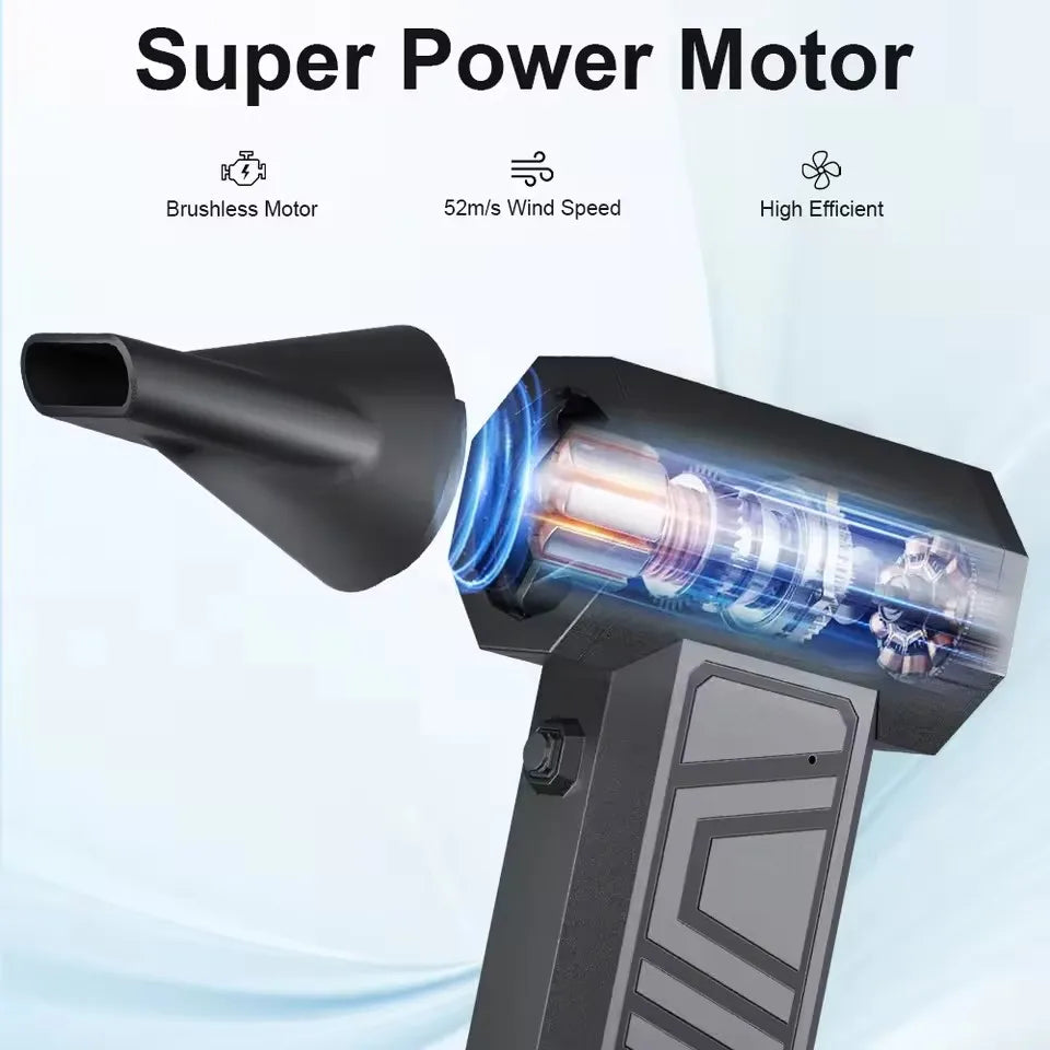 MOBIDEA X3A Electric Air Duster Air Blower-130000RPM Super Power, Rechargeable 3-Gear Brushless Motor for Car/PC/Home/Outdoor