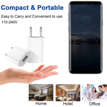 1-5Pcs Universal 5V 1A EU Plug USB Home Travel Mobile Phone Charger For Samsung Xiaomi Redmi  Huawei Charger Power Wall Adapter