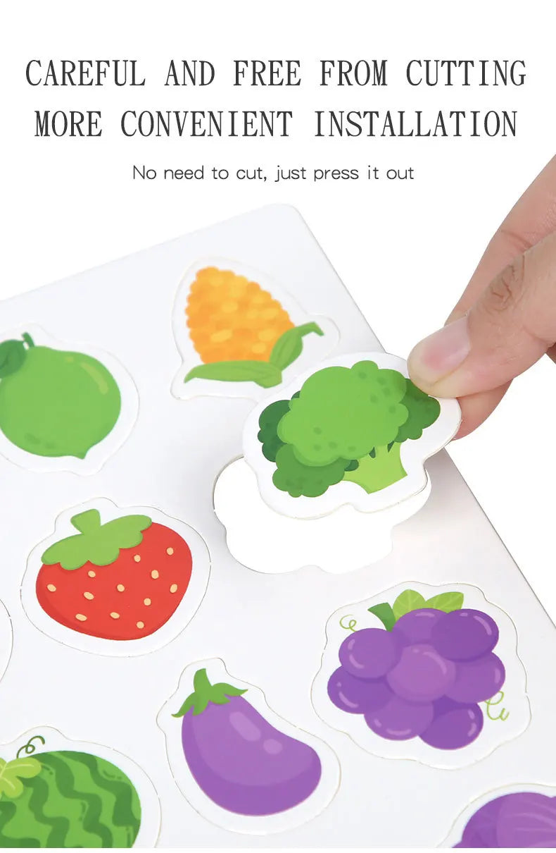 Montessori Baby Busy book My First Quiet Book Paste Early Learning Education Toy for Toddlers Matching Game Toys for Kids Gifts