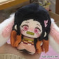 Demon Slayer Figure Anime Plush Doll Fans Gift Q Version Toy Gifts Kamado Nezuko Keyrings Cartoon Character Keychains Bag Charms