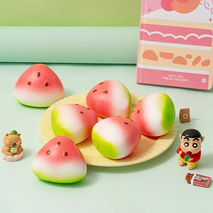 1pc Squishy Watermelon Fidget Toy Anti-Stress Slow Rising Fruit Pinch Squeeze Stress Reliever Funny Pressure Reducer Prop