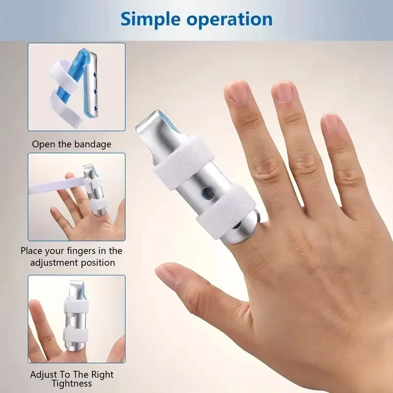 3pcs Adjustable Aluminum Foam Finger Splint with Closure - Lightweight Breathable Hand Support Bracket for Enhanced Stability