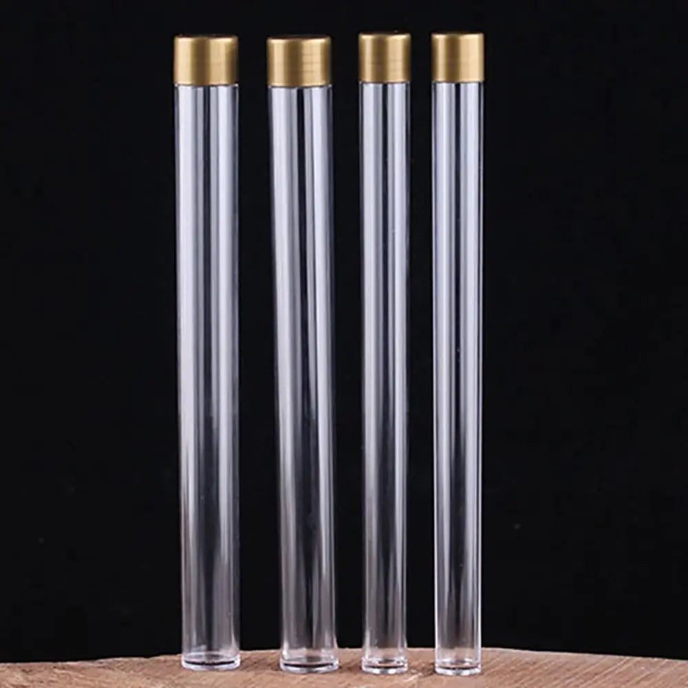 Portable Acrylic Incense Stick Tube Transparent with Detachable Airtight Lid Incense Holder Joss Stick Storage Tube