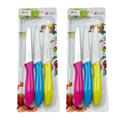 A Portable Fruit Knife Set Of 3 Knives, A Fine And Sharp Stainless Steel Kitchen Knife, A Daily Ladies' Kitchen Accessory Peeler
