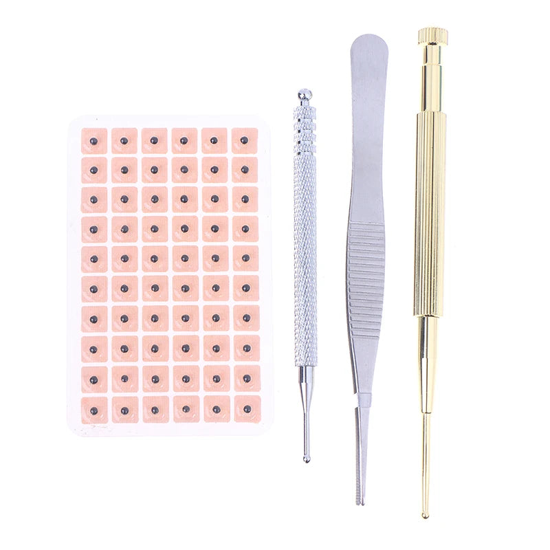 1200Pcs Cowherb Seed Ear Stickers Set Auriculotherapy Acupuncture Massage Therapy Dredge Body Meridians Improve Vision Treat
