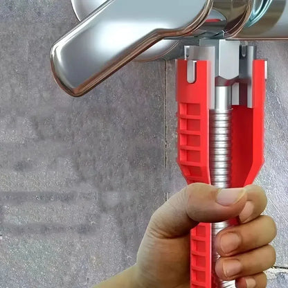5/8/14 in 1 Multifunction Sink Faucet Wrench Plumbing Double Head Water Pipe Spanner Kit Hand Repair Tool for Bathroom Kitchen