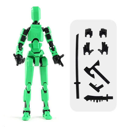 13 Action Figure Titan Multi-Jointed Movable Shapeshift Robot T13 Action Mannequin Character and Dog Figure Toys gifts for kids