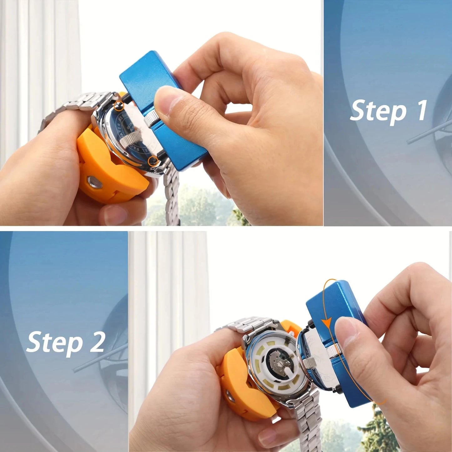 3 in 1 Watch Back Remover Tool Set Adjustable Watch Case Opener Repair Holder for DIY Watch Maintenance And Battery Replacement