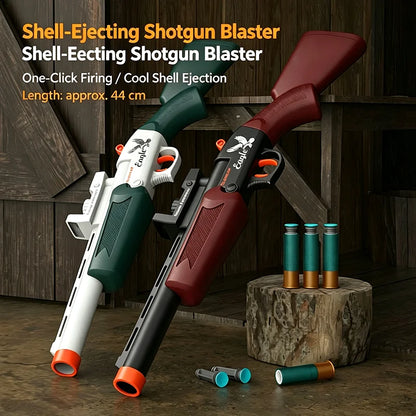 Shell-Ejecting Shotgun Blaster with Suction Cup Soft Darts – Cool Shell Ejection Action, Great Festival Gift, Ideal for Outdoor