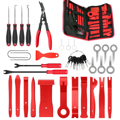 Car Trim Removal Tool Set for Car Audio Dash Door Panel Window Molding Auto Clip Pliers Fastener Remover Pry Tool Kit