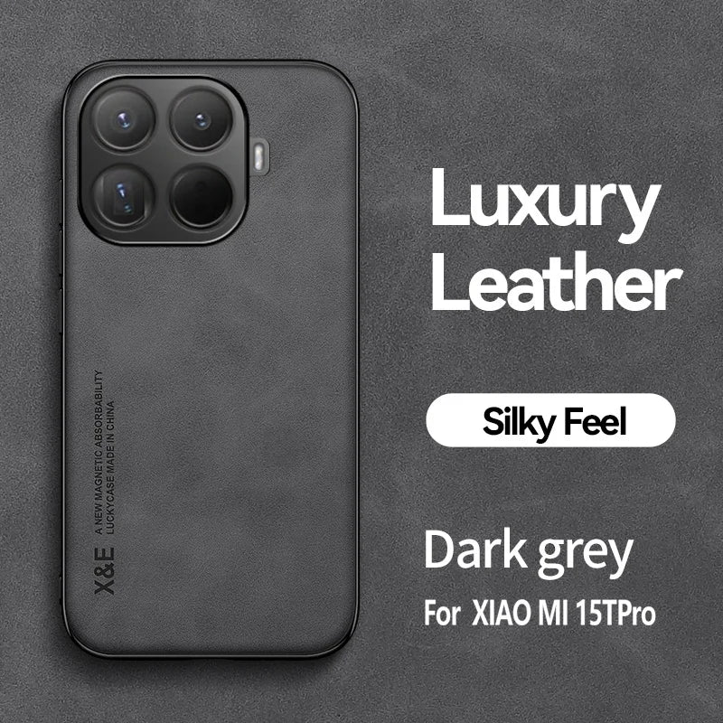 For Xiaomi 15T Pro 5G Case Soft Leather Magnetic Holder Phone Case For Xiomi Xiaomy Mi15T Mi 15T 15 T Pro Shockproof Back Cover