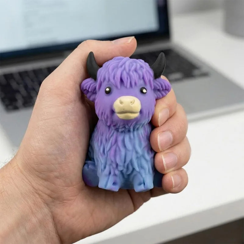 Highland Cow Sensory Toy For Slow Rising Squeeze Sensory Toys Highland Cow Stress Balls Gift Anxiety Relief Fidget Party Favor