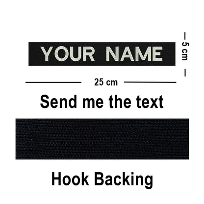 Custom Big Size Patches Personalized Name Embroidered Patch Stripes Badge Emblems Iron On Or Hook Loop Applique For Clothes