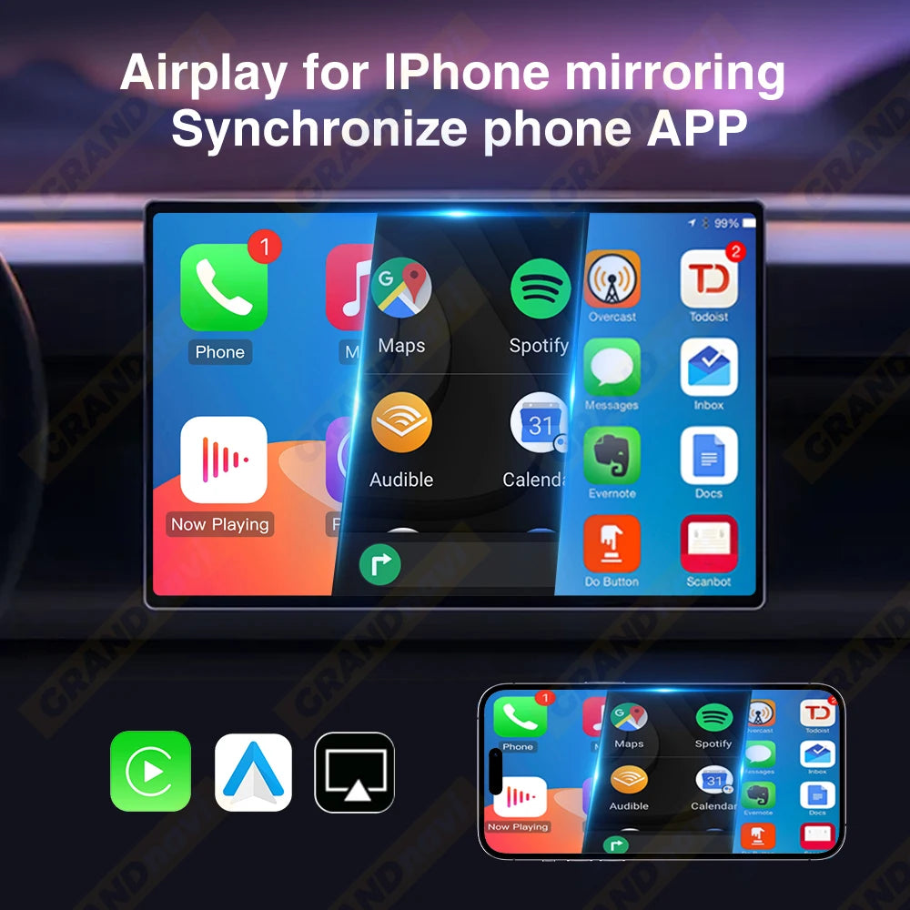 Wireless CarPlay For Apple iPhone Airplay Smart AI Box Bluetooth WiFi Android Auto Connect Car System 3in1 Car Play Adapter