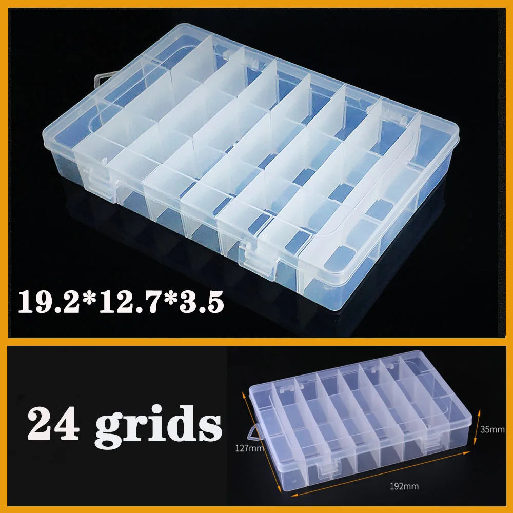 Transparent Plastic Box Screw Compartment Box Jewelry Earring Display Case Container Clear Terminal Organizer Tool Storage boxes
