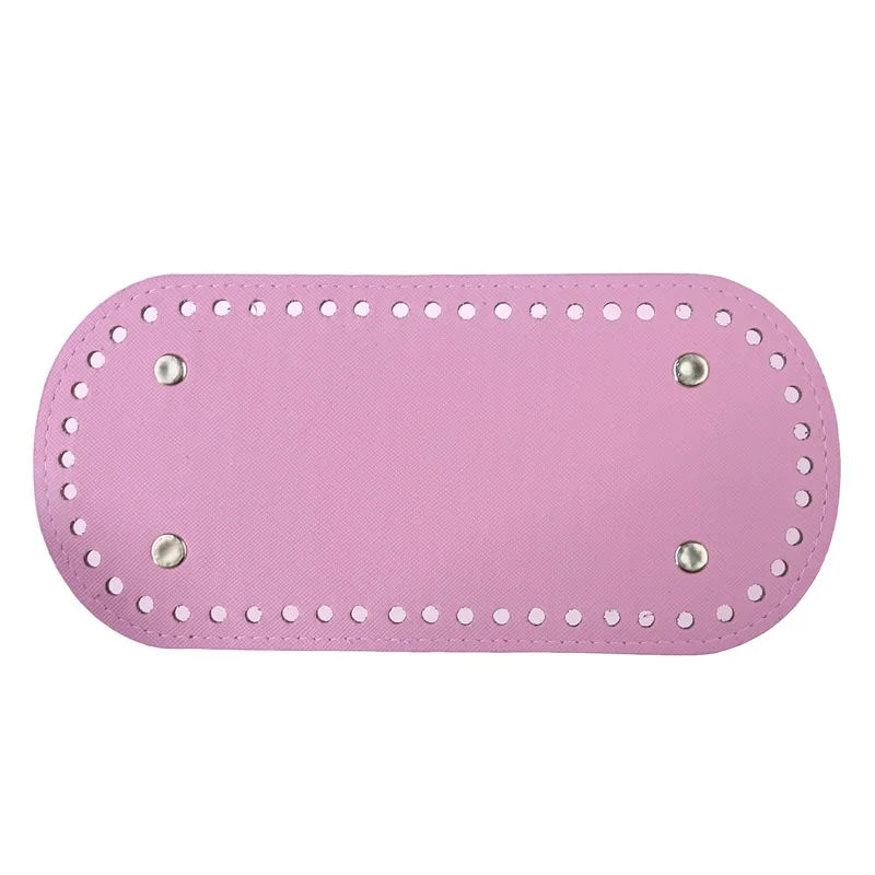 22*10Cm Oval Bottom For Knitted Bag PU Leather Bag Accessories Handmade Bottom DIY Crochet Bag Bottom Solid Color Bag Part NEW