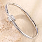 5pcs/Set Minimalist Elegant Luxury Sparkling Bangle Bracelets High-End Titanium Steel Bracelets For Women