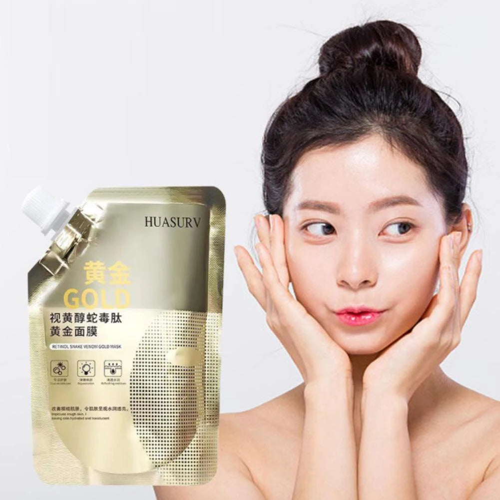 2pcs Moisturizing Retinol Snake Venom Peptide Gold Mask Moisturizing Facial Mask Oil Control Skin Care 100g