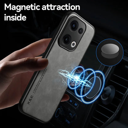 Funda For Oppo Reno 13 Pro 13F 4G 5G Case Car Magnetic Holder Leather Phone Case for Reno13 13pro 5G Soft Frame Shockproof Cover