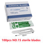 20-100pcs Sterile Carbon Steel Surgical Blades Scalpel Knife for DIY Cutting Phone Repair Carving Animal Grooming Maintenance