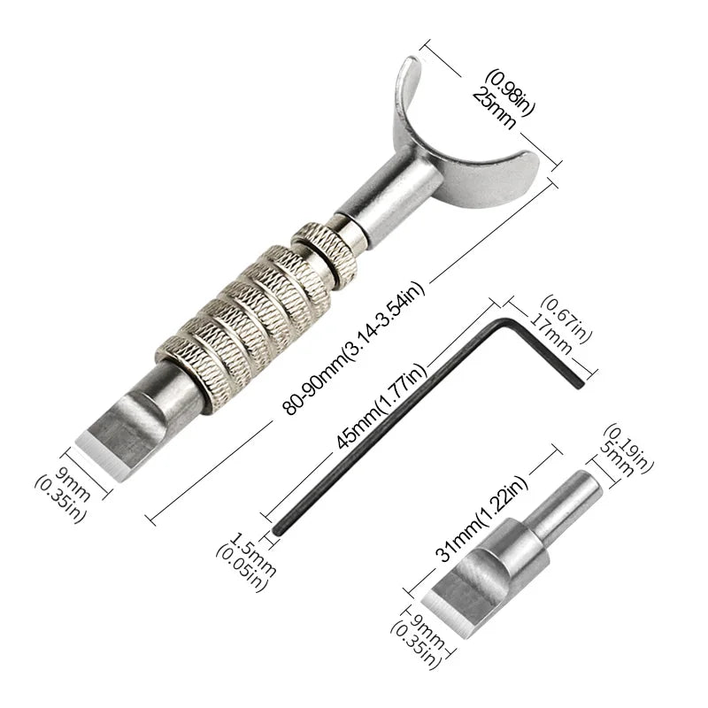 Leather Carving Swivel Knife Blade Tools Set Adjustable DIY Manual Rotary Tool