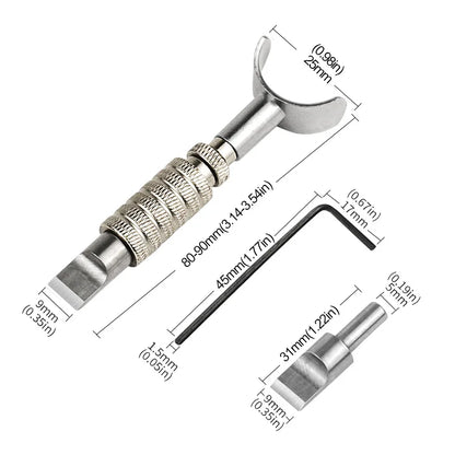 Leather Carving Swivel Knife Blade Tools Set Adjustable DIY Manual Rotary Tool