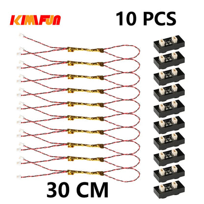 10PCS 0.8mm Pin RGB LED For LEGO Building Blocks USB Lamp DIY Street Light City Electric Decorate 1X1 Brick Compatible All Brand