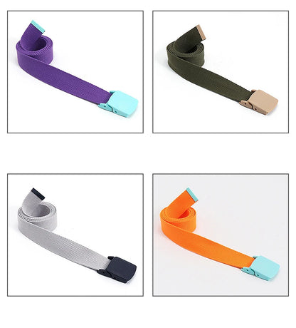 Colorful Canvas Tactical Belt Unisex Fashion Casual Luxury Trend Jeans Accessories Youth Nylon Girdle Cute Kids Hunting Belt