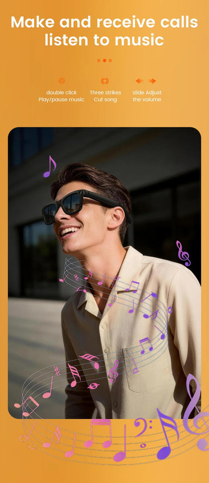 2026 New Smart Glasses 800W HD Camera AI All Things Recognition Recording and Video Calling Real-time Translation Smart Glasses