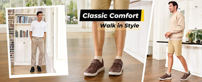 FitVille Wide Toe Box Diabetic Walking Shoes For Men Lightweight Non-Slip Breathable Casual Shoe For Swollen Feet Outdoor